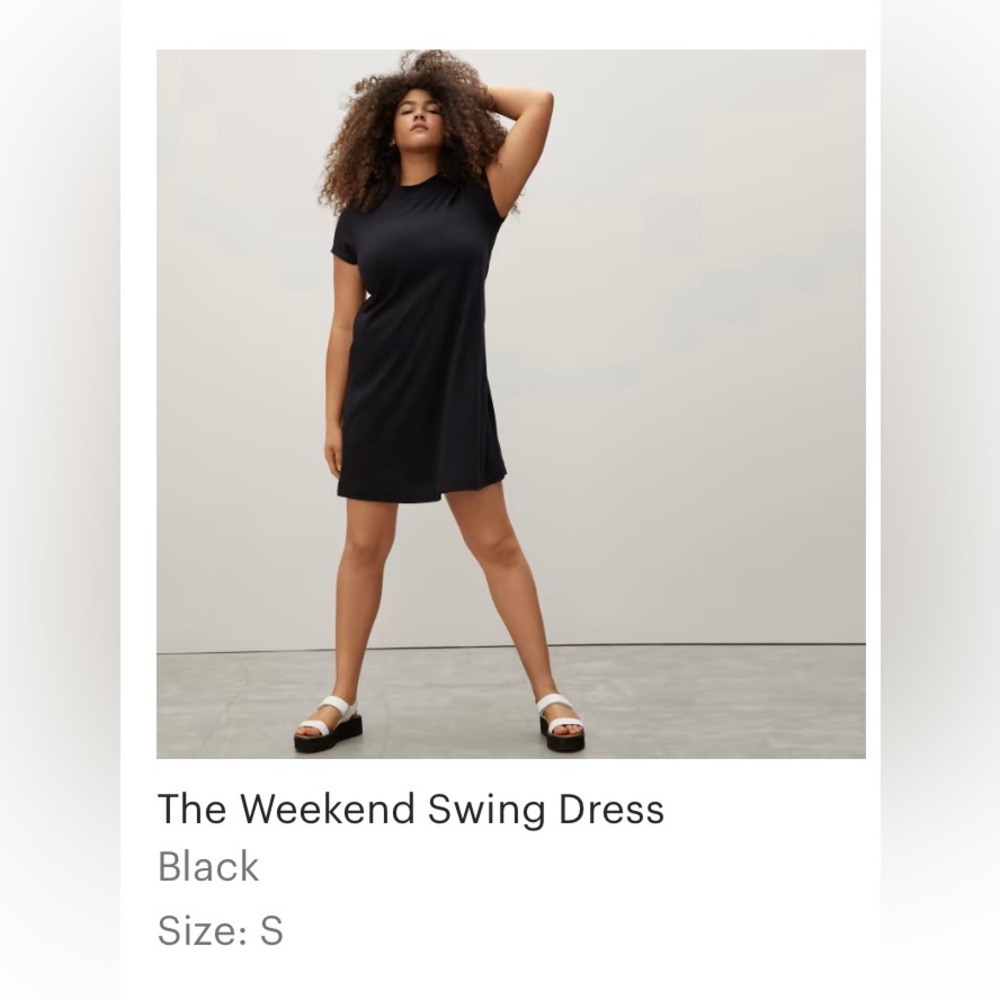 Everlane The Weekend black swing dress Tshirt dress